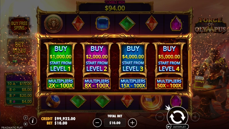 Forge of Olympus Slot Feature Buy